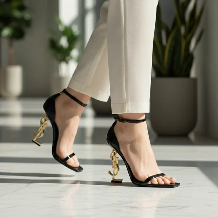 YSL HEELS | 4 INCHES BLACK